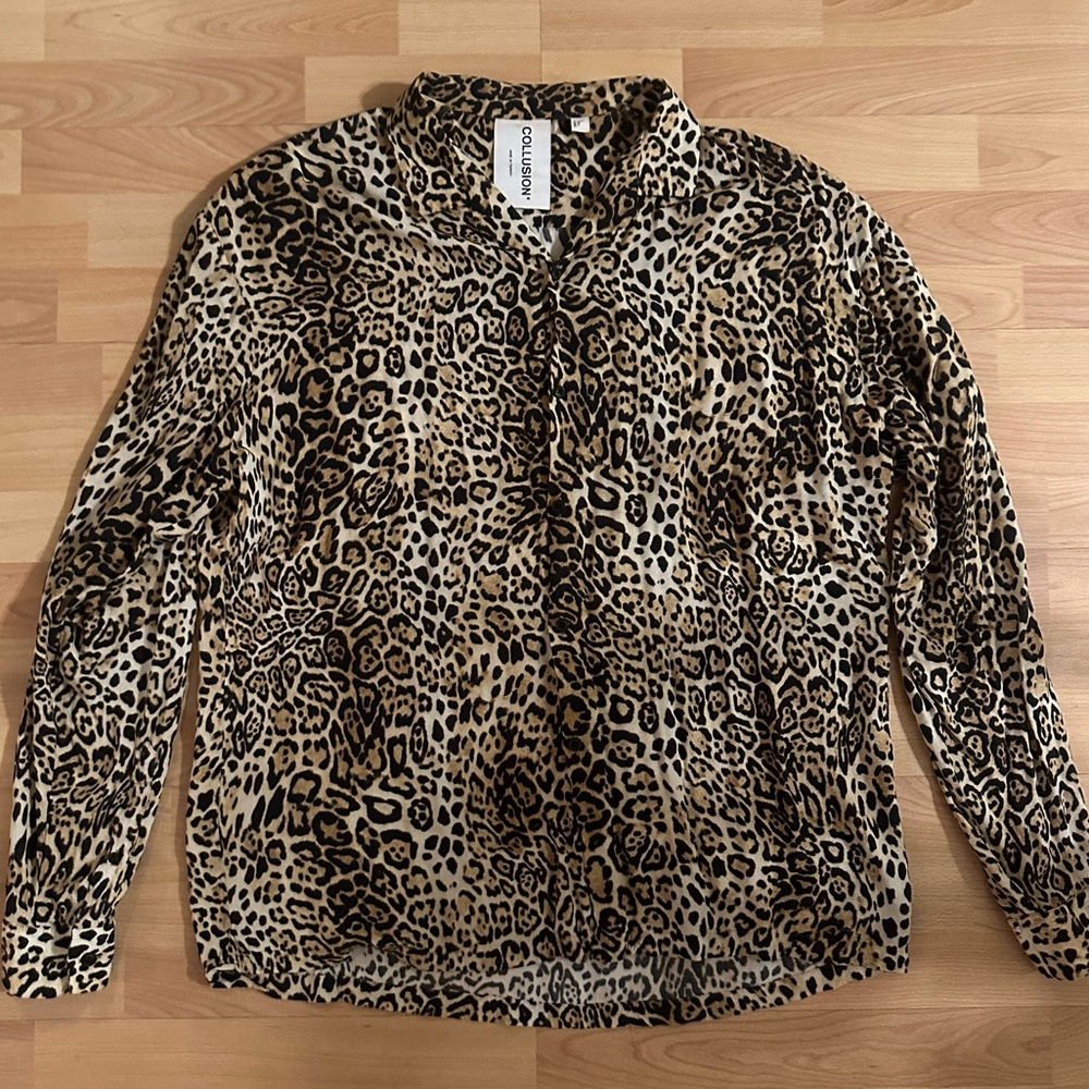 COLLUSION LEOPARD SHIRT